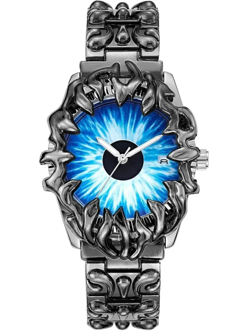 Men's Blue Quartz Gothic Claw Unique Stainless Steel Luminous Waterproof Watch